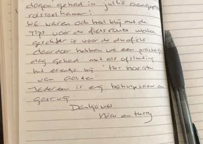 Gastenboek Nico en Hetty over rolstoeltoegankelijke hotelkamer in de Achterhoek