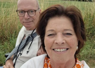 Hetty en Nico tijdens fietstocht op duofiets in de Achterhoek