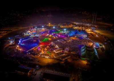 Huntenpop bovenaanzicht avond